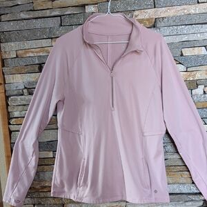 Apana Soft Pink Quarter zip, Size L